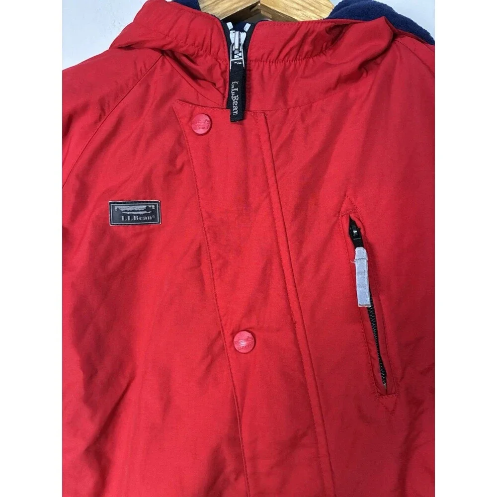 LL Kids Toddler 4T Red And Blue Snow Suit With Hoodie